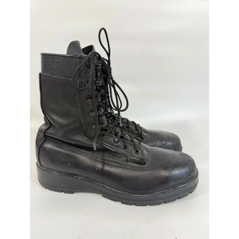 Belleville 360ST Mens Steel Toe Combat Boots Black Leather Vibram Sole 10.5 M